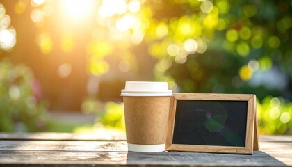 Coffee  board outdoors.