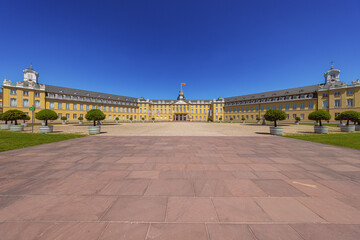 Frontal view of the Karlsruhe Palace, the former residence of the rulers of Baden