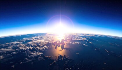 Earth sunrise from space.