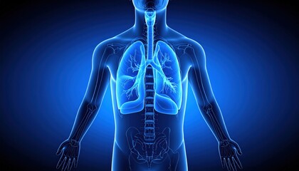 Human Lungs Anatomy.