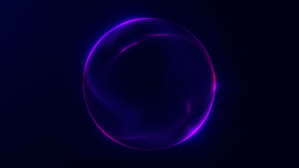 Abstract purple plasma energy sphere with glowing gradient and luminous core. Futuristic digital illustration for technology, sci fi concepts, modern backgrounds and creative design.