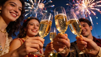 From the final seconds of countdown to the first cheers of the year, this scene radiates pure celebration joy