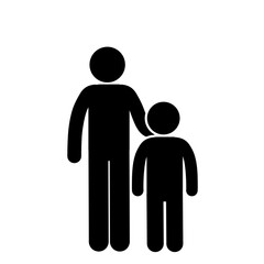 Parent and child bonding family illustration concept.