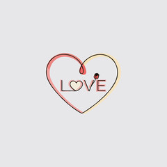 Valentine's Day elements Vector Illustration