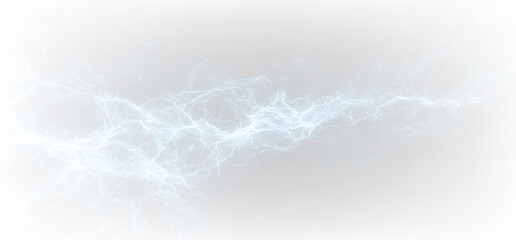 Bright High Voltage Lightning Strike Energy PNG Isolated