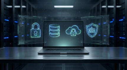 Secure data protection on modern laptop in server room environment