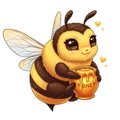 蜜蜂のささやき：デジタルイラストレーション