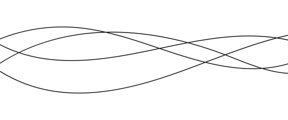 Thin line wavy abstract vector background. Artistic digital background set with smooth curved and delicate wavy lines.