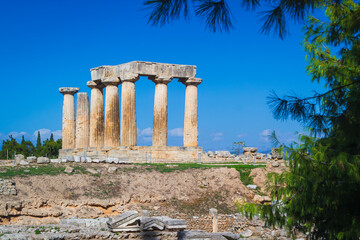 Obraz premium Ruins the ancient Corinth city