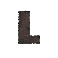 Rough Iron 3D Alphabet or PNG Letters