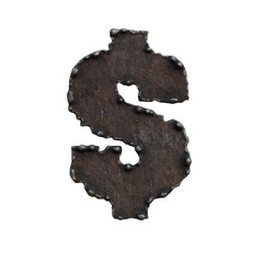 Rough Iron 3D Alphabet or PNG Letters