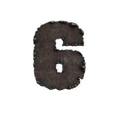 Rough Iron 3D Alphabet or PNG Letters