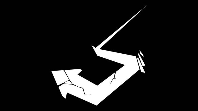 vector illustration of an arrow motion design collection with alpha channel