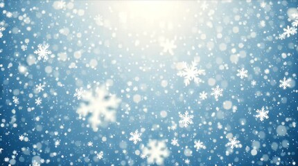 Enchanting winter wonderland backdrop with gently falling snowflakes, creating a magical and serene atmosphere perfect for festive celebrations and seasonal designs