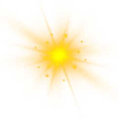 Bright white starburst with sparkling glitter and radiant rays. Suitable for festive, magical, or Christmas illustrations. Transparent PNG overlay for use.
