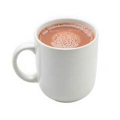 Warm cup of hot chocolate isolated on transparent background