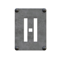 Metallic Sign 3D Alphabet or PNG Letters