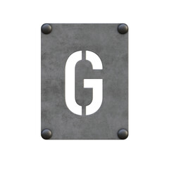 Metallic Sign 3D Alphabet or PNG Letters