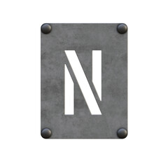 Metallic Sign 3D Alphabet or PNG Letters