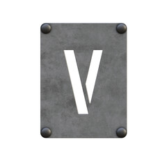 Metallic Sign 3D Alphabet or PNG Letters