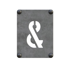 Metallic Sign 3D Alphabet or PNG Letters