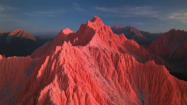 mountains of colored rocks footage