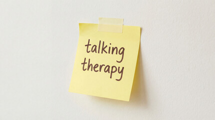 Talking therapy psychotherapy counseling mental health treatment reminder encouraging patients to seek professional psychological support for emotional wellness recovery