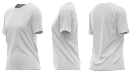 T-Shirt Slim Fit with Raglan Short Sleeves and Round Neck for Women’s Apparel, White