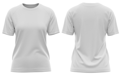 T-Shirt Slim Fit with Raglan Short Sleeves and Round Neck for Women’s Apparel, White color