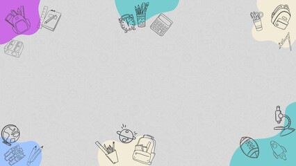 Back to School Book Paper Doodles Illustration. Back to School background with Book Paper and school supplies Doodles. Back to School Banner.