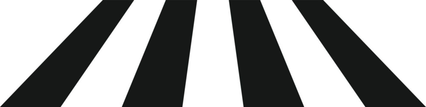 Zebra crossing icon. Road crossing and walking signs. Street crossing graphic.  Pedestrian crosswalk symbols. City infrastructure and traffic signs
