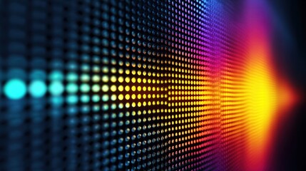 Obraz premium The dynamic display of colorful led lights creates an abstract, glowing pattern.
