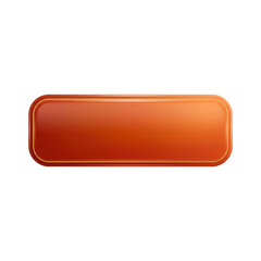 Shiny Orange Button with Rounded Edges and Smooth Surface.