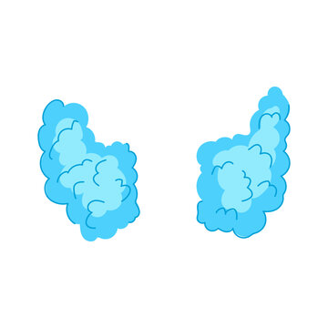 Bright curly light blue wig strands forming a playful, fluffy hairstyle ideal for costumes, party accessories, clown or character designs on a clean white background