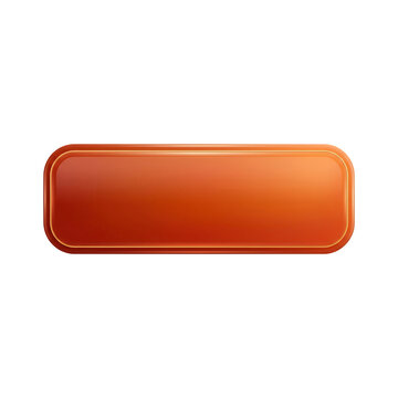 Shiny Orange Button with Rounded Edges and Smooth Surface.