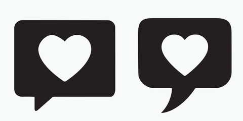 Obraz premium Heartfelt conversation with love symbols