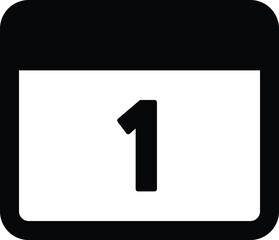 Simple solid icon of calendar