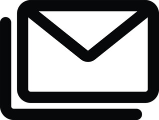 Multiple email message envelopes icon