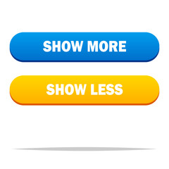 Show more and show less button vector isolated illustration