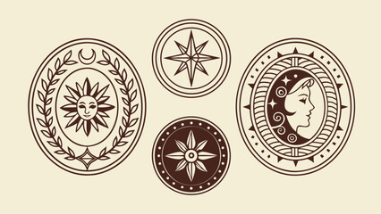 Exquisite vector medallion collection 