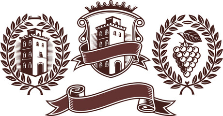  Luxury vector crest collection