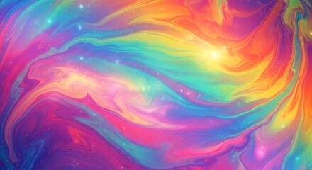 Rainbow Swirl Abstract Background.