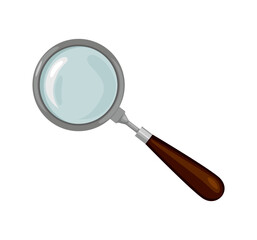 Clear View Magnifying Glass on White Background