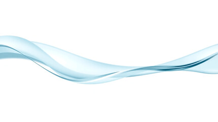 Elegant light blue wave on white background for design and modern technology