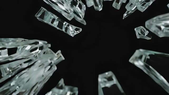 A Stunning Shattered Glass Video Displaying Fractured Surfaces and Dramatic Aesthetics