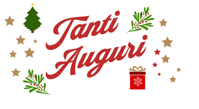 Tanti Auguri e Buone Feste , vi auguriamo un felice anno nuovo e un buon inizio scritta auguri buone feste natale capodanno felice e buon anno nuovo