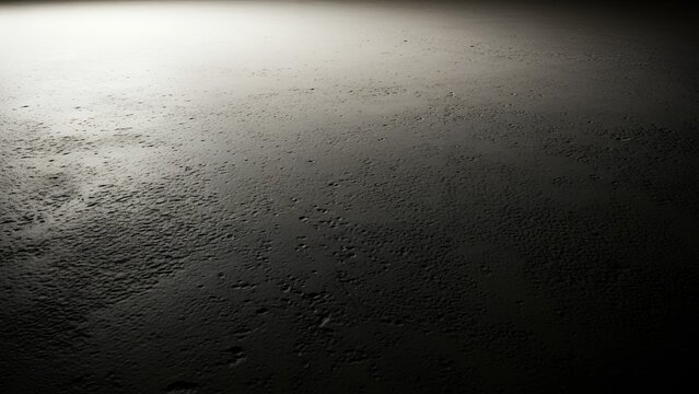 Textured Dark Concrete Floor with Dramatic Spotlight Effect, Abstract Background