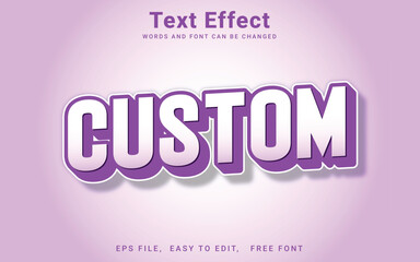 Editable custom text effect vector style in illustrator	