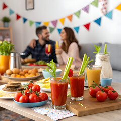 national bloody mary day recipes history celebrate ,Vibrant assorted appetizers and dips arrangement for buffet catering event