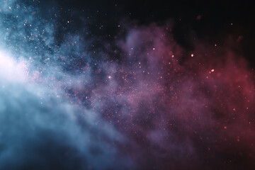 smoke and starry background overlay  in dark background, haze particles © Mariia